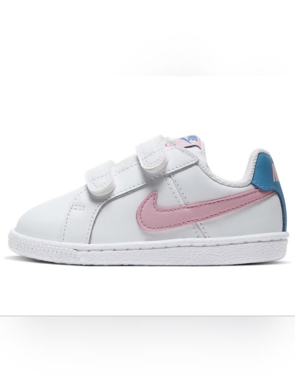 Nike Court Royale Toddler Girls Pink & Blue Velcro Sneakers. Size 7C
